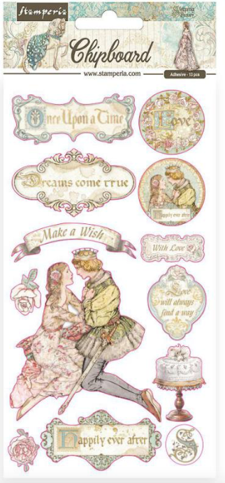 Stamperia spaanplaat - Doornroosje